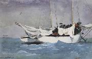 Winslow Homer Key West:Hauling Anchor (mk44) Spain oil painting artist
